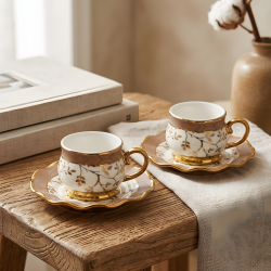 Coffee Cup and Saucer Set - 12 Pcs